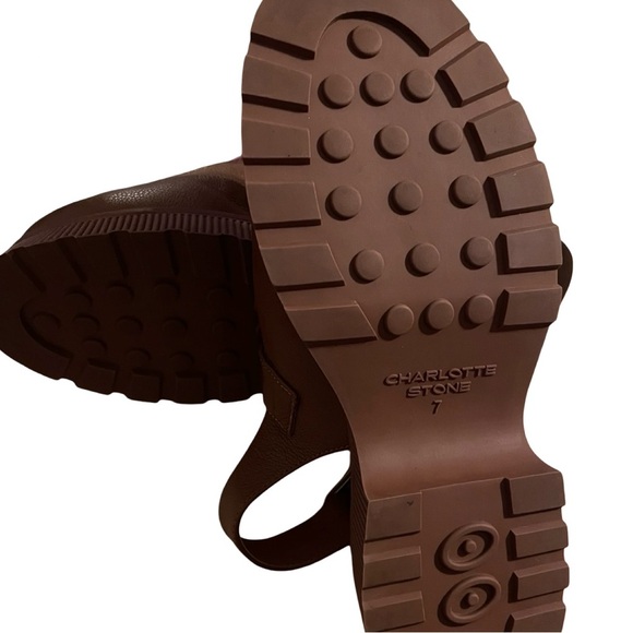 Charlotte Stone Audrey Woven Sling Back Loafers Pink And Brown Size 7 NWOT - Picture 6 of 7